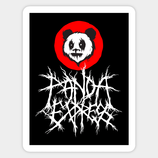 Kvlt Black Metal Panda Fast Food Logo Sticker by UnluckyDevil